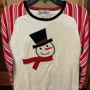 Nouveaux label sz S Cotton Frosty hat, slight sparkle scarf